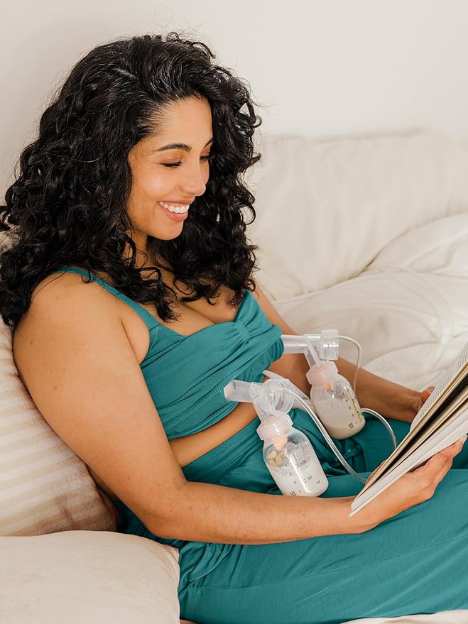 Kindred Bravely Sublime Sleep Pumping Bra Hands Free, Adjustable Pumping & Nursing Bra with EasyClip for All Breast Pumps