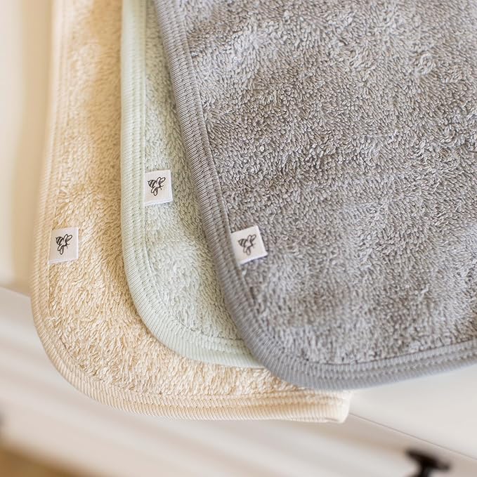 Burt's Bees Baby Infant Washcloths, 100% Organic Cotton, Soft and Super Absorbent Knit Terry & Woven Terry Wash Cloth