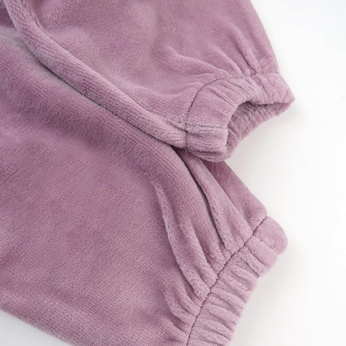 HonestBaby Baby 2-Piece Cozy Velour 100% Organic Cotton Sweatshirt and Jogger Sweatpants Set