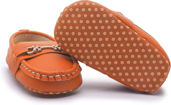 LONSOEN Baby Girls Boys Loafers Prewalker Dress Crib Shoes