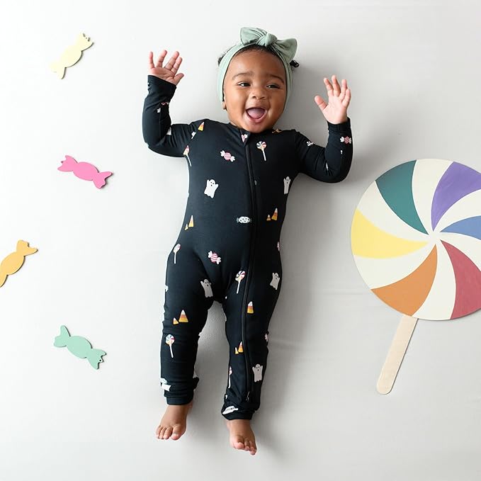 KYTE BABY Unisex Rayon Made From Bamboo Zippered Rompers 0-24 Months