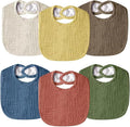 Muslin Baby Bibs for Unisex Boys Girls, Cotton Drool Bibs, Adjustable Newborn Bibs for Drooling and Teething