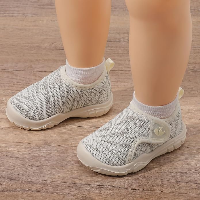 FEETCITY Baby Shoes Boys Girls First Walking Shoes Infant Sneakers Lightweight Slip On Shoe