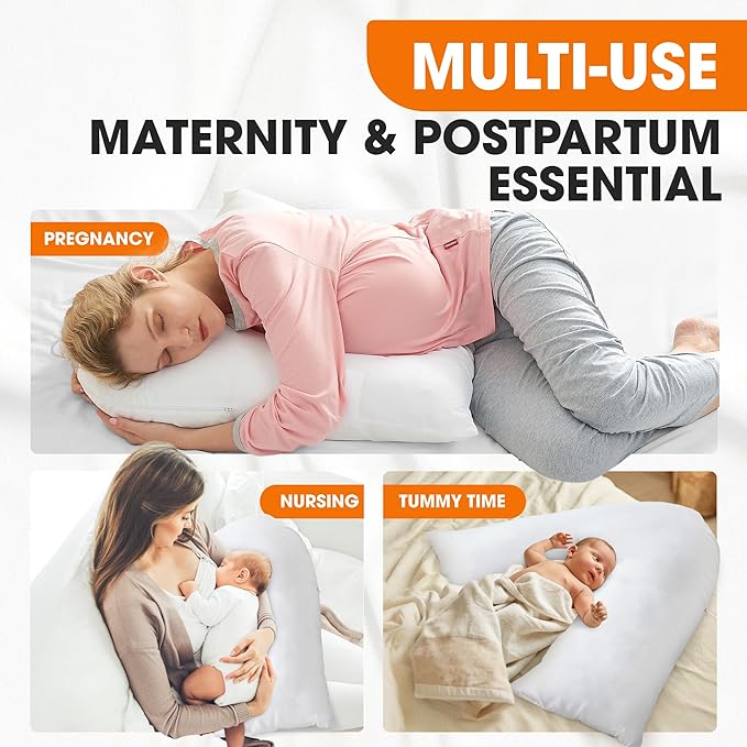 Cheer Collection 3-in-1 Nursing Pillow – Maternity Support for Pregnancy, Breastfeeding Cushion & Baby Lounger Nest with Removable Washable Cover - Great for Travel