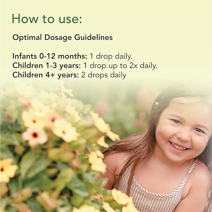 CHILDLIFE ESSENTIALS Organic Vitamin D3 Drops for Infants & Newborns - Baby Vitamin D Drops, 400 IU per Liquid Drop, Immune & Bone Health Support, USDA Organic, Flavorless - 0.21 Fl Oz (2 Pack)