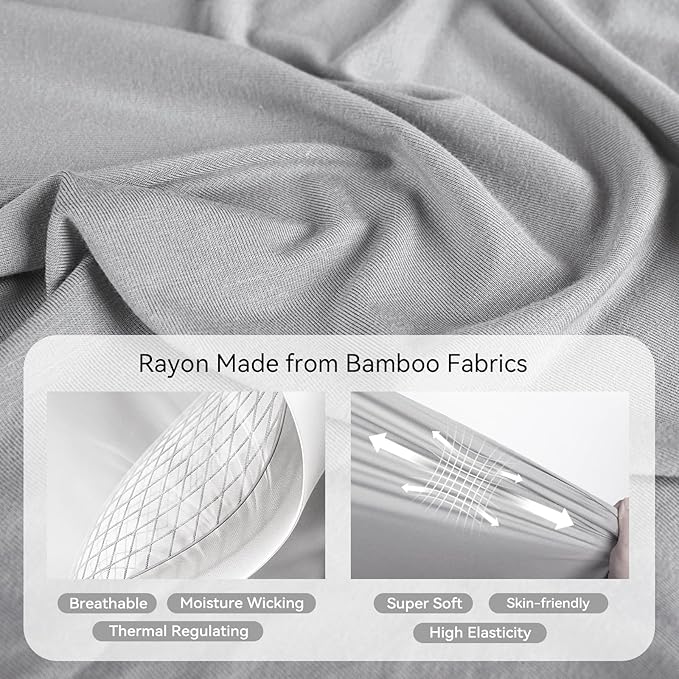 Rayon Made From Bamboo Sleep Sack 3t-4t 0.5 Tog Ultra Soft Summer Toddler Sleep Sack 36-48 Months with Feet 2-Way Zipper Lightweight Sleeping Bag Baby Wearable Blanket (2 Pack)-Blue & Gray