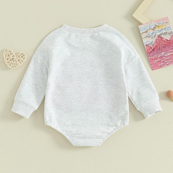 VISGOGO Newborn Infant Baby Boy Girls Oversized Romper Little Dude Sweater Onesie Coming Home Outfit Neutral Clothes