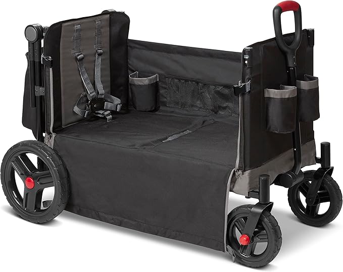 Radio Flyer Wagon for Kids, Baby Stroller, Outside Toys for Toddlers 1-3, Rolling Cart, Beach Cart with Wheels, Trav'ler Stroller Wagon with Protective Cover, for Ages 1+ Years