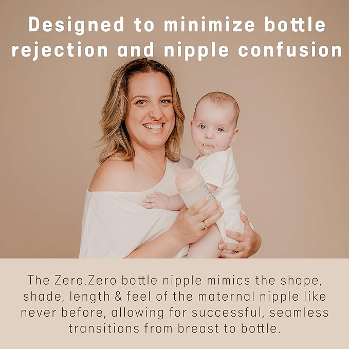 Suavinex Zero.Zero Slow Flow Asymmetrical Silicone Nipple, 2 Pack (0m+), Medium