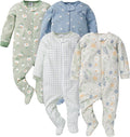 Gerber Baby Girls 4 Pack Sleep 'N Play Footie