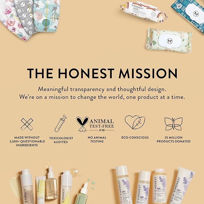 The Honest Company 2-in-1 Cleansing Shampoo and Body Wash for Sensitive Skin, Gentle Tear-Free Hypoallergenic Baby Wash with Naturally Derived Ingredients, Fragrance-Free, 10 fl oz