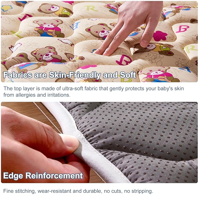 Baby Play Mat - 79" X 71",Premium Thicker Foam One-Piece Crawling Mat, Machine Washable, Extra Large Anti-Slip Activity Playmat for Babies, Toddlers & Infants