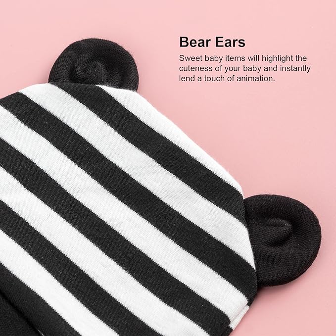 DRESHOW BQUBO 8 Pack Unisex Baby Beanie Hat Infant Toddler Kid Hats Baby Soft Cute Knit Cap Nursery Beanie