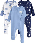Yoofoss Baby Pajamas 100% Cotton Baby Sleepers for Newborn 0-3 3-6 6-9 Months Boys Girl Clothes 3pcs Footed PJs