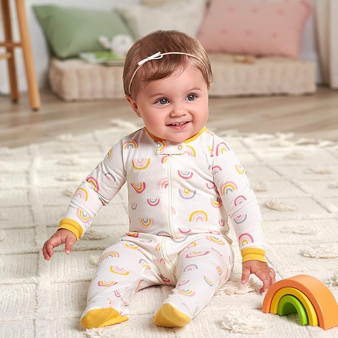 Gerber Baby Girls 4 Pack Sleep 'N Play Footie
