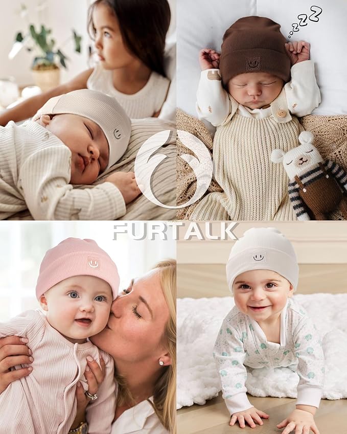 FURTALK Baby Newborn Hats Set Soft Infant Beanie Boys Girls Caps