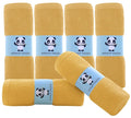 HIPHOP PANDA Baby Washcloths, Rayon Made from Bamboo - 2 Layer Ultra Soft Absorbent Newborn Bath Face Towel - Reusable Baby Wipes for Delicate Skin - Honey, 6 Pack