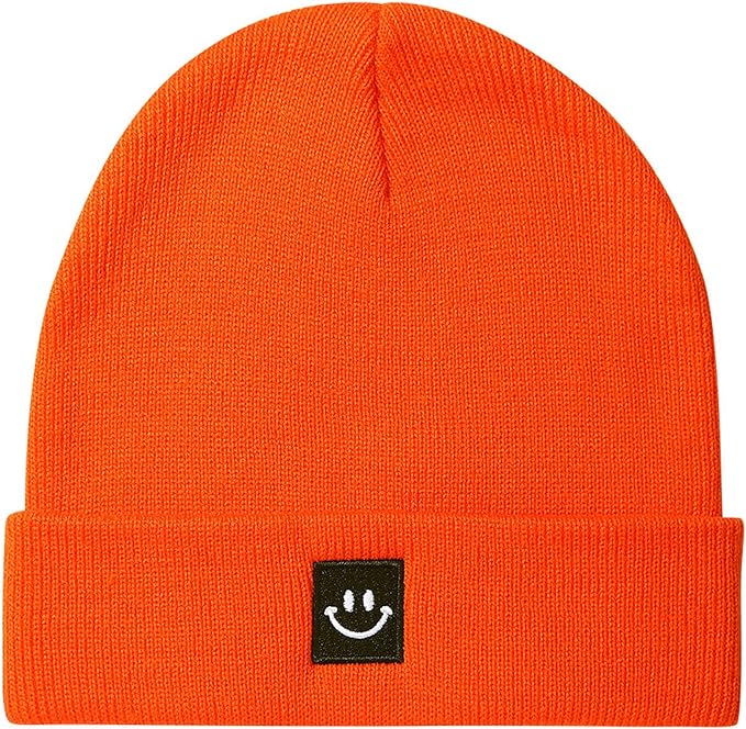 Baby Beanie Knit Ski Hat with Cute Face for Girls Boys 0-7 Years