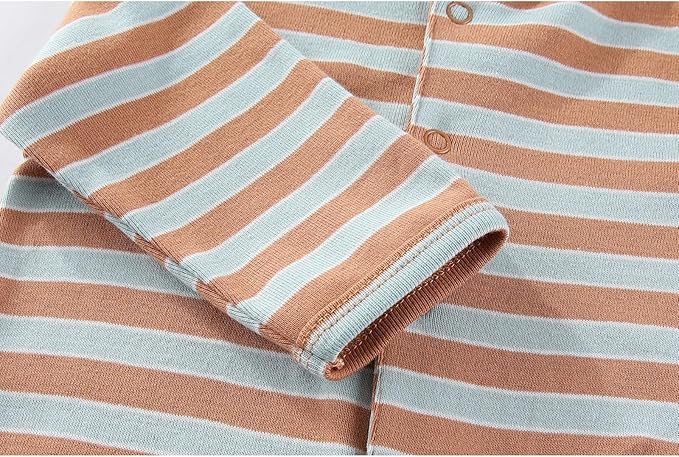 Fashion Baby Boy Girl Clothing Set Cotton Soft 3-Piece Long Sleeve Button Rompers 5-Pack Hats&Gloves Infant Clothes