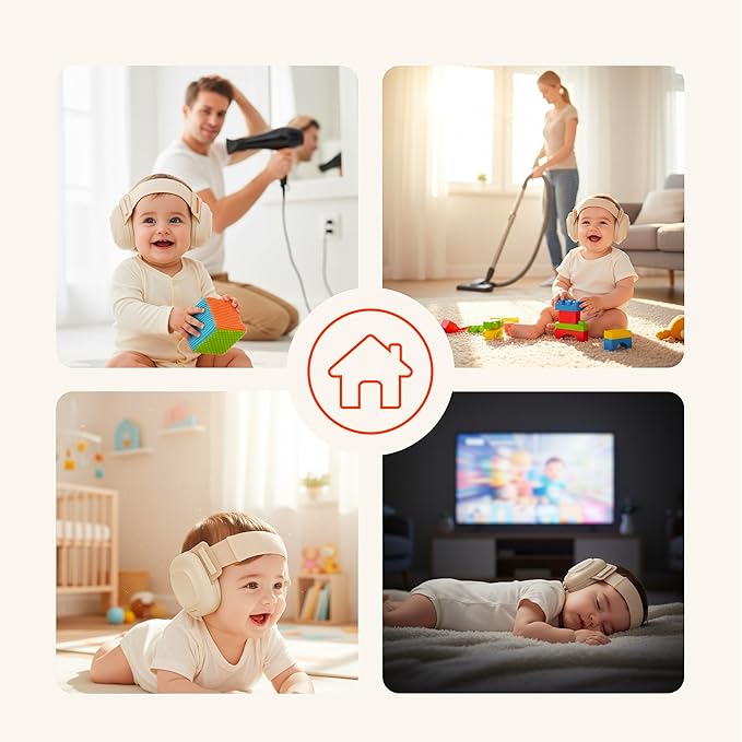 MAMAZING Baby Ear Protection for Infants and Toddlers (3 to 48 Months), 25dB Noise Cancelling Headphones for Travel, Airplanes, Concerts – CE & ANSI Certified Hearing Protection & Improves Sleep