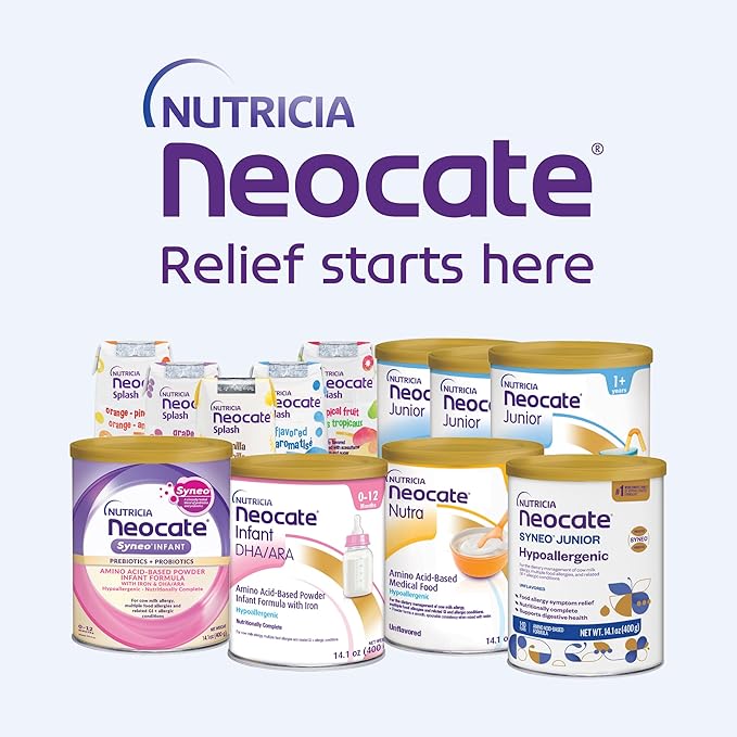 Nutricia Neocate Splash - Ready-to-Feed Hypoallergenic, Amino Acid-Based Toddler and Junior Formula - Unflavored - 8 fl oz (Case of 27)