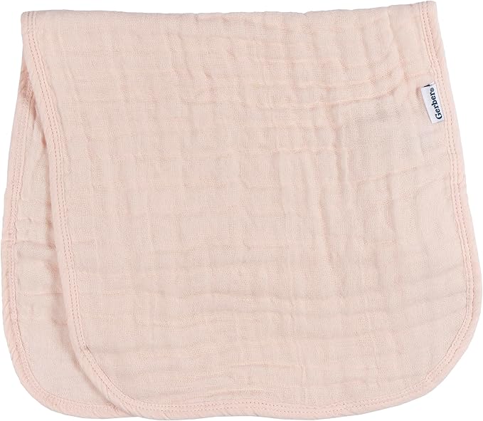 Gerber Baby Unisex Muslin Burp Cloths 6-Pack, Pink, Large Size 20" x 10"