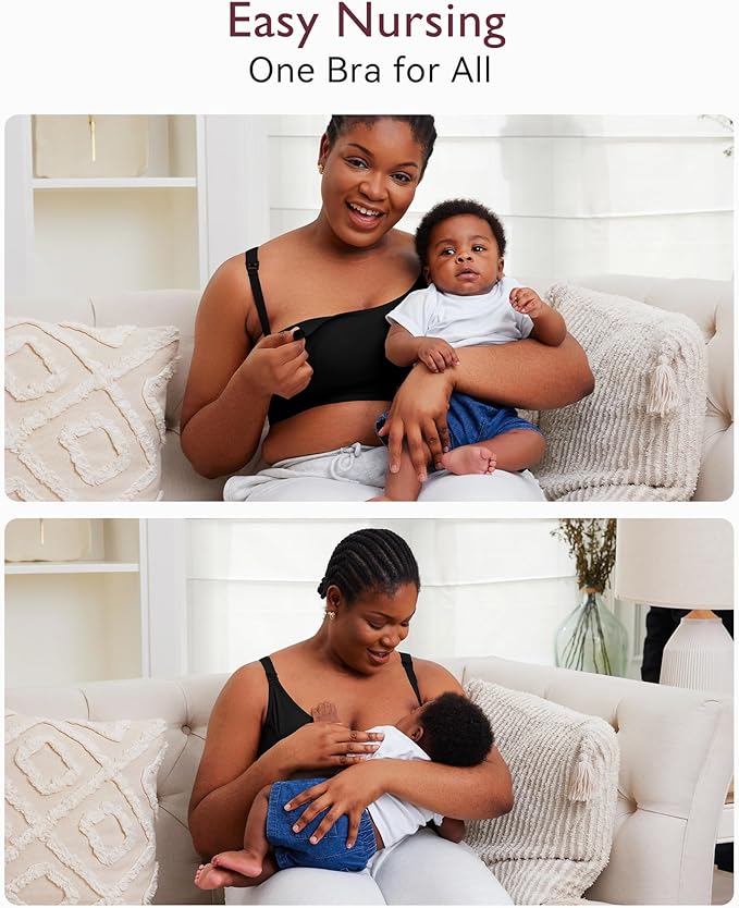 Momcozy Pumping Bra, Pumping Bra Hands Free All Day Wear Pumping & Nursing Bra in One Holding Breast Pump for Spectra, Medela