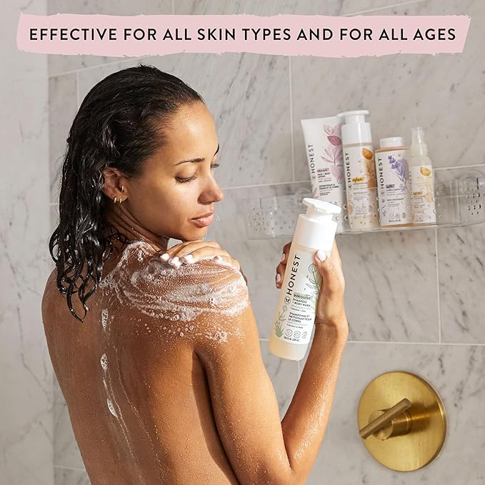 The Honest Company 2-in-1 Cleansing Shampoo and Body Wash and Face and Body Lotion Bundle Gentle for Baby Naturally Derived Sweet Almond Nourish 18.5 fl oz