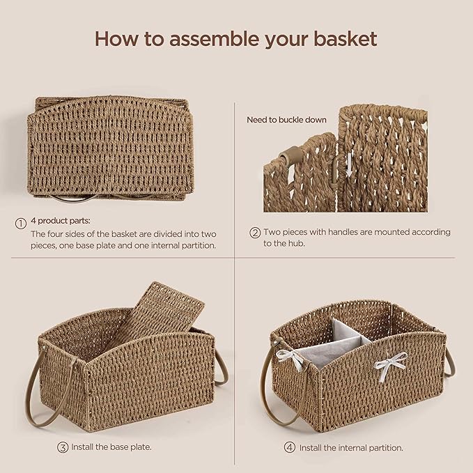 HBlife Diaper Caddy Organizer, Large Hand-Woven Storage Basket for Diapers & Baby Essentials - Elegant Curved Design, Ideal Gift for Baby Shower & Registry Must-Have