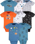 Gerber baby-boys 8-pack Short Sleeve Onesies Bodysuits
