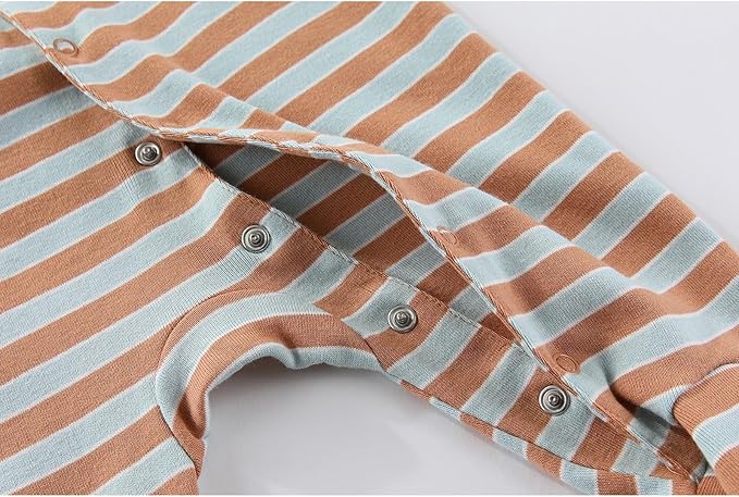 Fashion Baby Boy Girl Clothing Set Cotton Soft 3-Piece Long Sleeve Button Rompers 5-Pack Hats&Gloves Infant Clothes