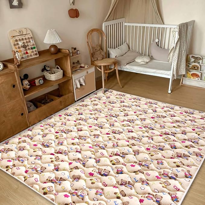 Baby Play Mat - 79" X 63",Premium Thicker Foam One-Piece Crawling Mat, Machine Washable, Extra Large Anti-Slip Activity Playmat for Babies, Toddlers & Infants
