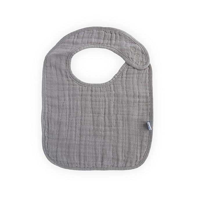 Little Unicorn Premium Classic Bib 3 pack | Adjustable as baby grows | Soft fabric on skin | Great for first time eaters (Fern 2)