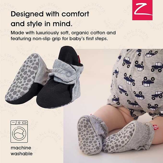 Zutano Organic Baby Booties Newborn Infant, Lost Baby Socks Solution, Unisex, Girl, Boy, 0-3, 3-6, 6-12, 12-18, 18-24 Months