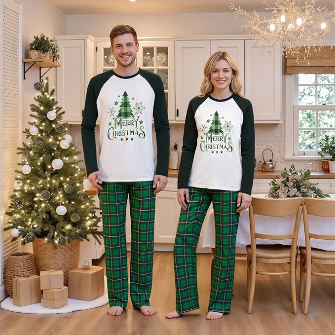 Awoscut Family Christmas Pajamas Matching Pajamas for Family, Xmas PJs Sets Holiday Sleepwear