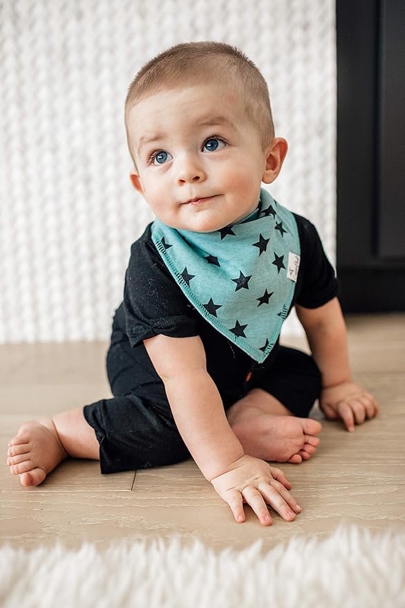 Copper Pearl Baby Bandana Drool Bibs for Drooling and Teething 4 Pack Gift Set Varsity