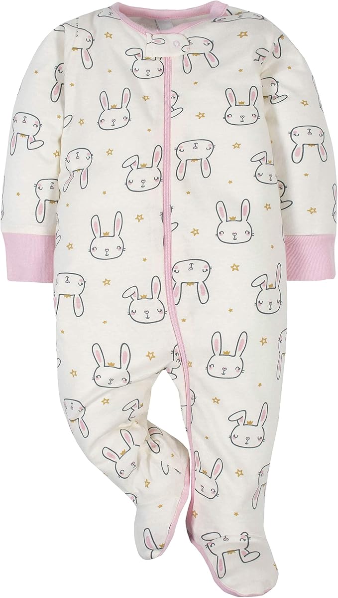 Gerber Baby Girls 4 Pack Sleep 'N Play Footie