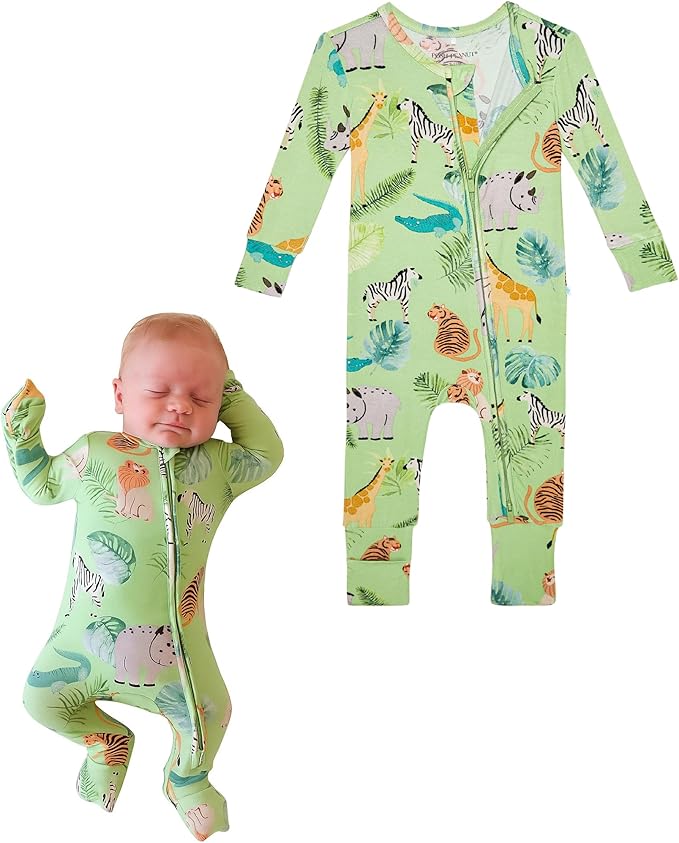 Posh Peanut Convertible Baby Sleepers - Girls Footless Baby Pajamas with 2 Way Zipper for Easy Diaper Changes