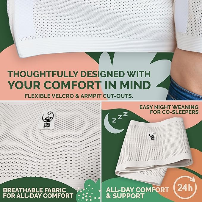 Chest Binder for Breastfeeding Weaning - Stretchable Breathable Adjustable Breastfeeding Essentials for Stop Nursing, Breast Tape to Encourage Milk Reduction, Body Wrap