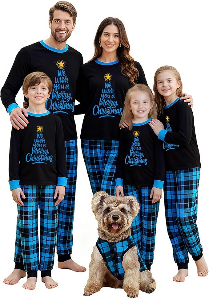 Awoscut Family Christmas Pajamas Matching Pajamas for Family, Xmas PJs Sets Holiday Sleepwear