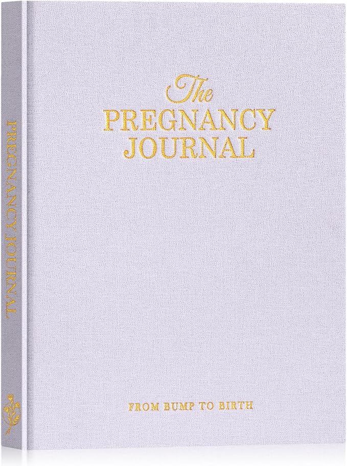 Lanpn My Pregnancy Journal Memory Book for First Time Mom, 156 Page Pregnant Announcement Must Have Planner Scrapbook, Pregnancy Tracking Diary Mom to Be Keepsake Gift for Expecting New Parent Purple