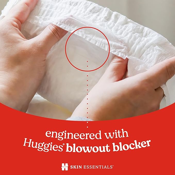 Huggies Size 5 Diapers, Skin Essentials Baby Diapers, Size 5 (27+ lbs), 17 Count, Packaging May Vary