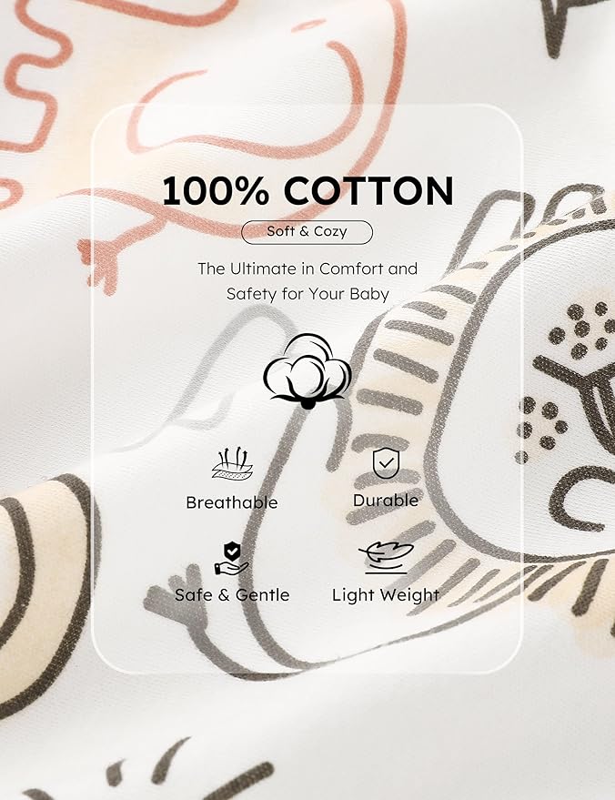 Yoofoss Baby Pajamas 100% Cotton Baby Sleepers for Newborn 0-3 3-6 6-9 Months Boys Girl Clothes 3pcs Footed PJs