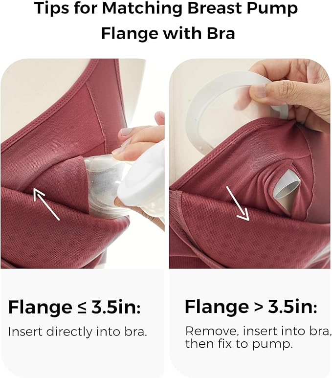 Momcozy Hands-Free Pumping Bra, Wireless & Seamless HF010 Breast Pump Bra, Breathable Tencel™ Fabric & Fully Fixed Cups