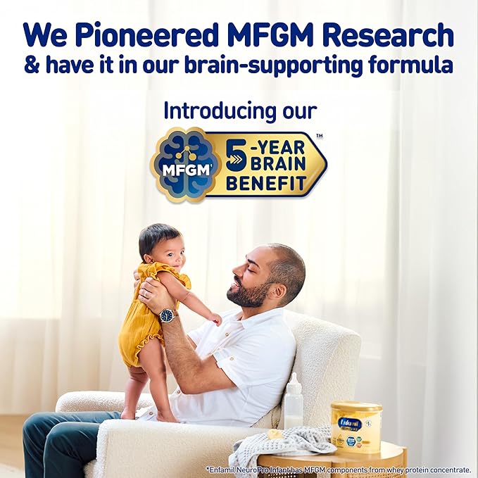 Enfamil NeuroPro Baby Formula, MFGM* 5-Year Benefit, Expert-Recommended Brain-Building Omega-3 DHA, Exclusive Immune Supporting HuMO6 Blend, Ready-to-Feed Infant Formula, Liquid, 32 Fl Oz (6 Count)