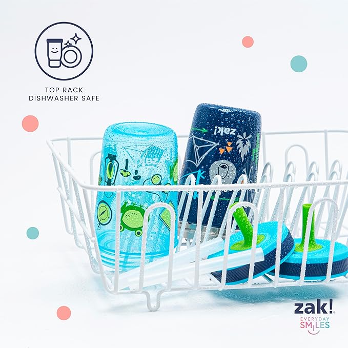 Zak Designs CoComelon Kelso Tumbler Set, Leak-Proof Screw-On Lid with Straw, Bundle for Kids Includes Plastic and Stainless Steel Cups with Bonus Sipper (3pc Set, Non-BPA)