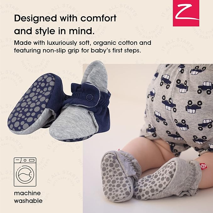 Zutano Organic Baby Booties Newborn Infant, Lost Baby Socks Solution, Unisex, Girl, Boy, 0-3, 3-6, 6-12, 12-18, 18-24 Months