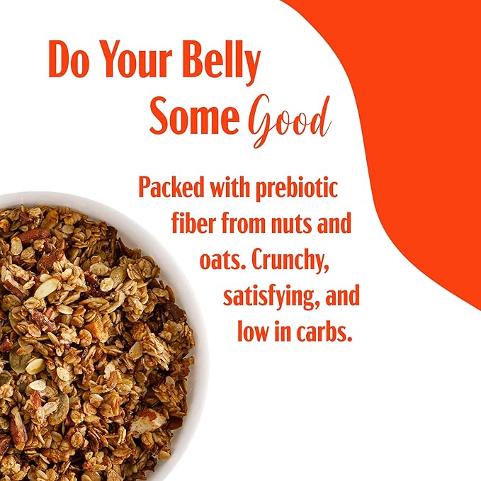 TGB Maple Pecan Granola, Crunchy Almond Butter Clusters, Low Sugar, Gluten Free, Non-GMO, Natural Breakfast Cereal, Healthy Snack, 8 ounces