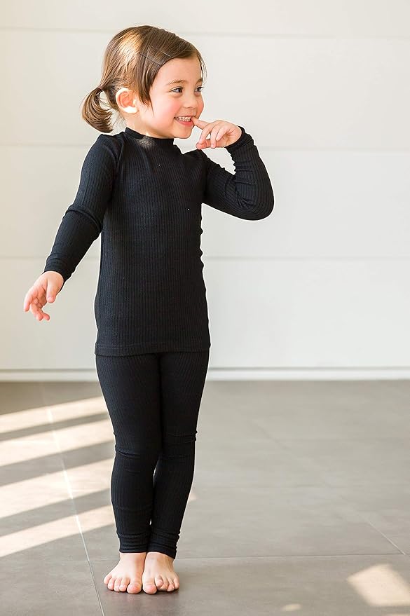 VAENAIT BABY 6M-12Y Infant Kids Toddler Junior Girls Soft Comfy Modal Tencel Shirring Sleepwear Pajamas 2pcs Set