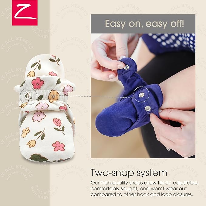 Zutano Organic Baby Booties Newborn Infant, Lost Baby Socks Solution, Unisex, Girl, Boy, 0-3, 3-6, 6-12, 12-18, 18-24 Months